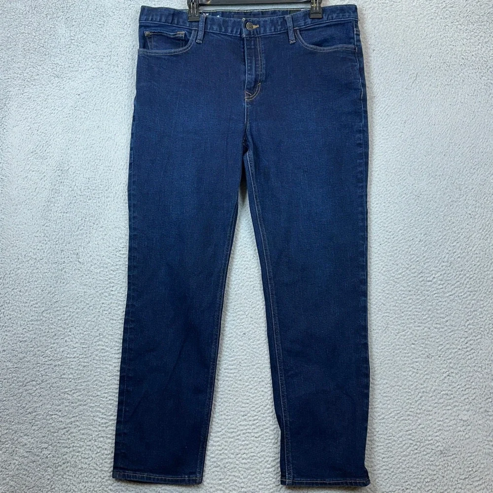 Banana Republic Jeans Mens 38X30 Slim Traveler Denim Blue Dark Wash Stretch EUC